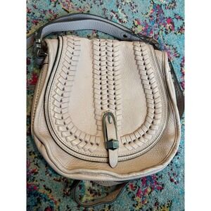 orYANY Hobo Bag Soft Pink Leather Braided Flap Crossbody Shoulder